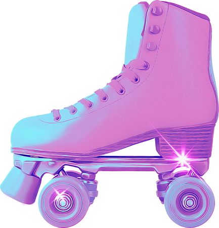 High Gloss Old Roller Skate
